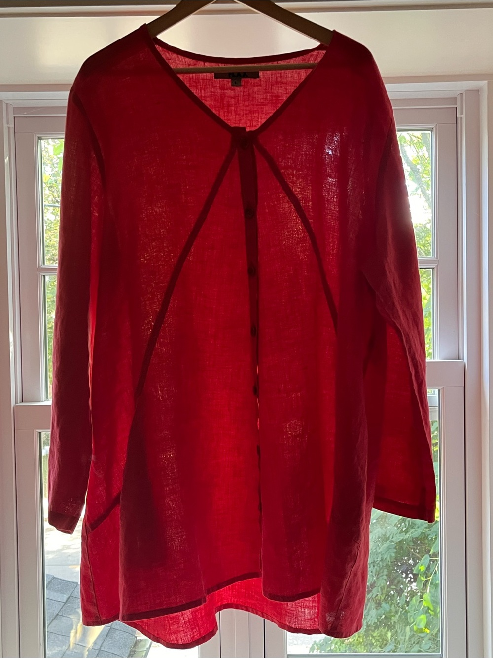 FLAX  *Pink* Linen Tunic Dress With Stitching Detail Oversized L - Picture 3 of 6